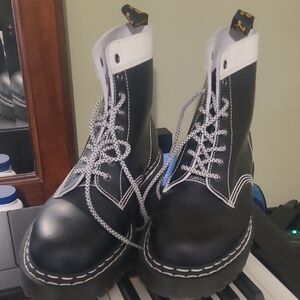 Dr. Martens Black and White Boots